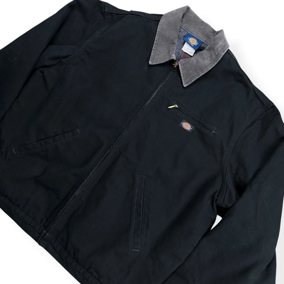 Dickies 夹克男式 XL 毛毯衬里工作服编舞外套灯芯绒领 758BK — 第 4/4 张图片