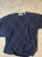 Vintage John Ashford Sweater Adult Large Blue Long Sleeve Mens