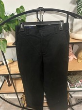Boys Chaps Casual Black Flat Front Adjustable Waist Pants Size 16
