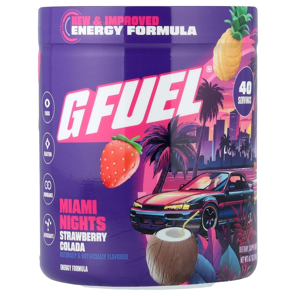 Energy Formula, Miami Nights, Strawberry Colada, 8.7 oz (248 g)