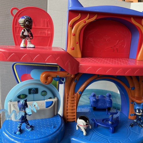PJ Masks Deluxe Headquarters Playset w/ Catboy, Gecco, Owlett, Vehicle, Case - Picture 4 of 13