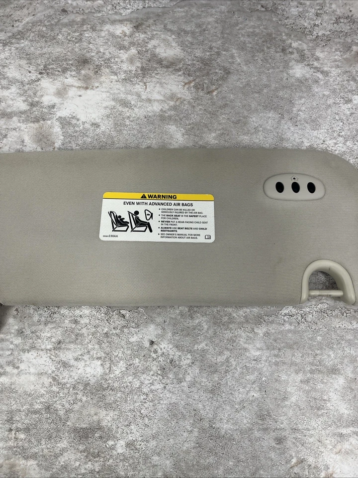 2008-2016 Dodge Grand Caravan Chrysler Town & Country Sun Visor Set Light Grey - Image 4 of 4
