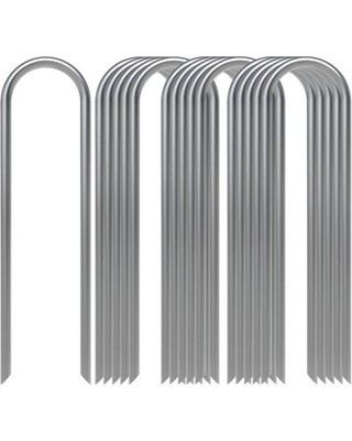 16 Pack Garden Landscape Staples 6 Inch Soaker Hose Stakes 11 Gauge Drip Line Ir