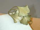 Michael Michaud Patinated Bronze Ginkgo Leaf Cuff Bracelet NWOT