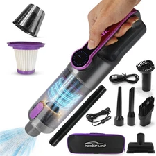 HyperVac 2-in-1 Corded & Cordless Car Vacuum + Blower | 18500Pa Suction, Flex...