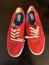 Keds Champion Originals Womens Size 6.5 XW Red White Walking Canvas Sneakers
