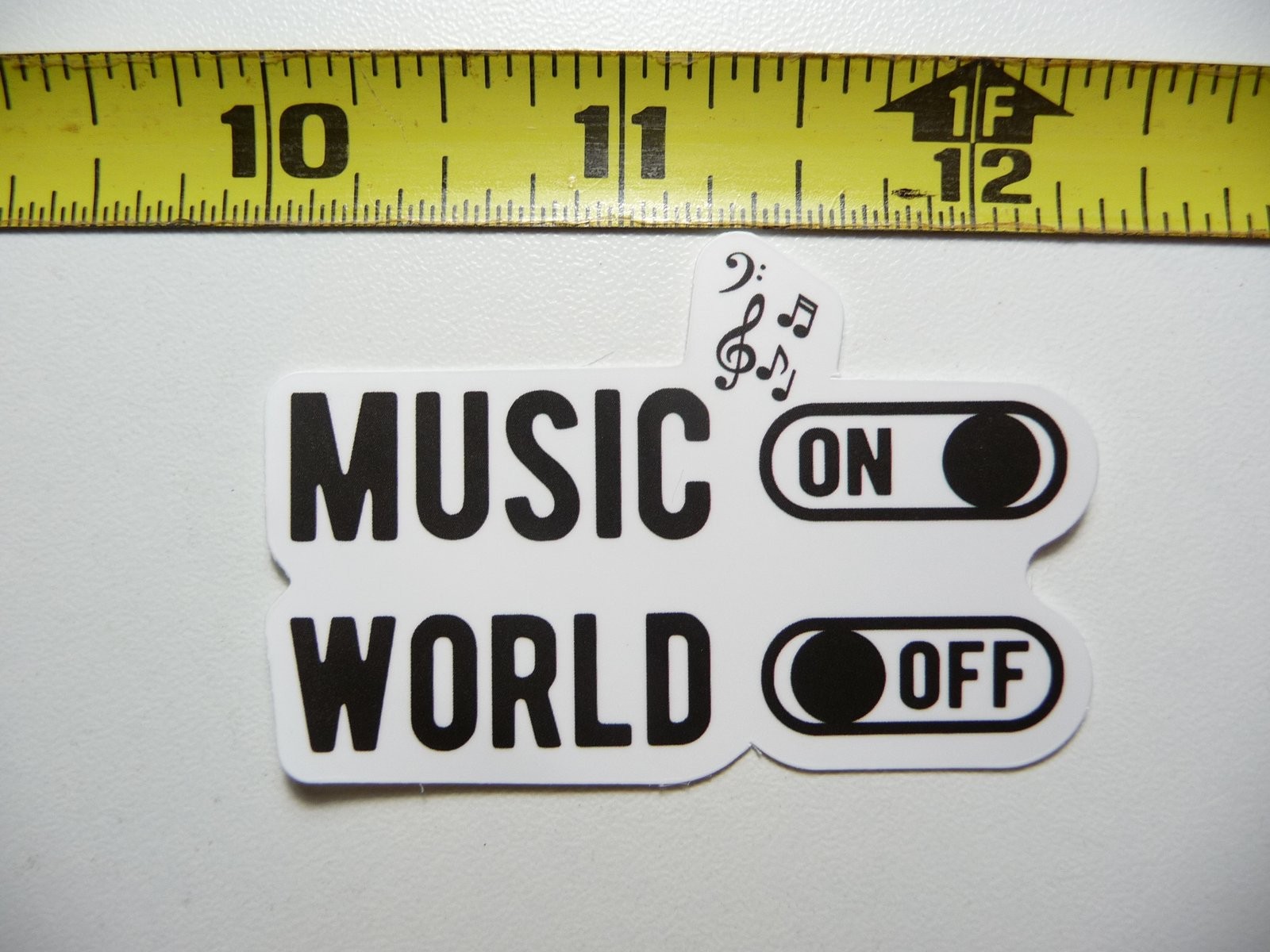 Music Notes Sticker Decal for Musicians Bands Songs World Off