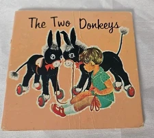 The Two Donkeys Maggy Larissa 1963 Golden Press RARE Kids Book Softcover