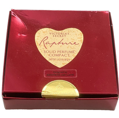 VICTORIA'S SECRET Vtg RAPTURE Solid PERFUME Gold Compact KENNETH JAY LANE ~New