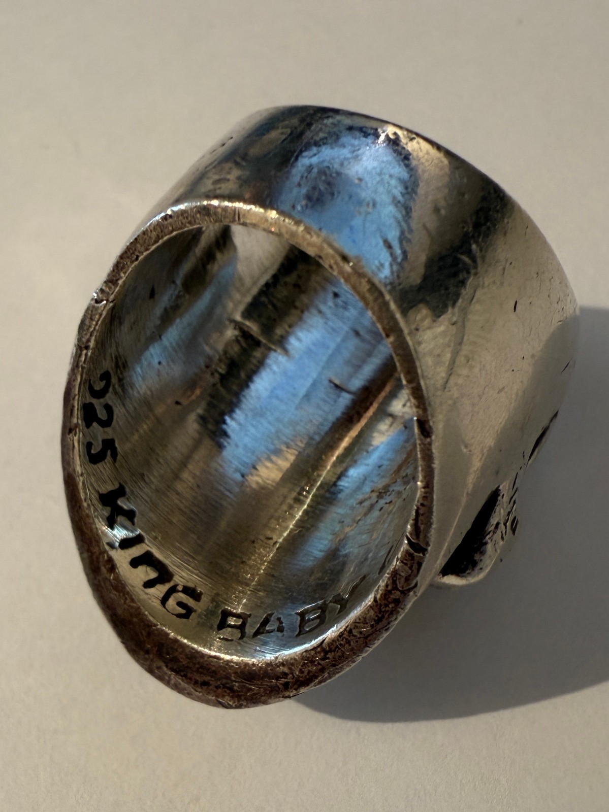 King Baby Studio XL Skull Ring (925)  Size 10 💀 *SUPER RARE DESIGN* HEAVY *SALE