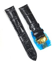 Genuine Tissot 20mm x 18mm Black Alligator Leather Band Strap T924.410.16.031.00