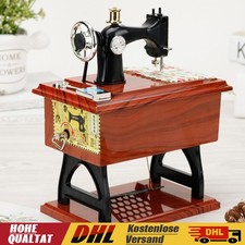 Spieluhr Vintage N&auml;hkasten N&auml;hmaschinen Statue Box Dekorative Box Tabletop Dekor