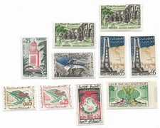Algérie, 1962/63 - YT 365 à 369 + 371 + 377/78 - Livraison 0€ dès 5 lots groupés