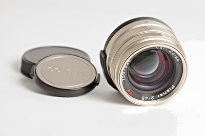 Contax Planar 2/45 T* Carl Zeiss Standard Lens Chrom G1/G2 f/2 45mm