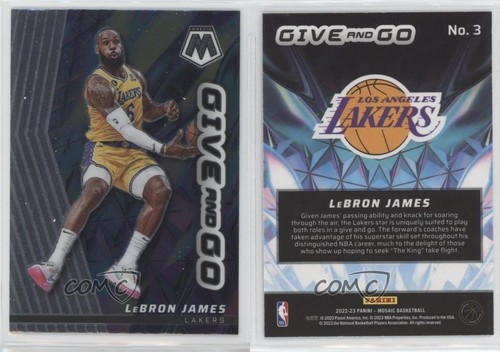 2022-23 Panini Mosaic Give and Go LeBron James #3 - Picture 3 of 3