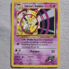 Pokemon Gym Challenge 58/132 Sabrina's Kadabra - Uncommon - Heavily Played on eBay