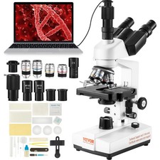 Compound Trinocular Microscope, 40X-5000X Magnification Trinocular Compound Lab