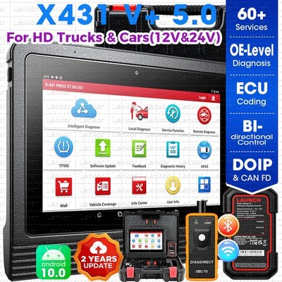 LAUNCH X431 PRO3S V+ 5.0 ELITE PRO5 Car Diagnostic Tool J2534 Programming Coding