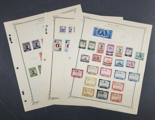 Jordan Stamp Collection 1928-60 on Scott Pages, Mint Hinged + Used, CV $320 - Bild 5 von 8