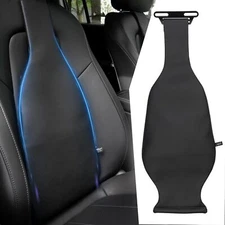 PU Leather Lumbar Back Support Pad Pillow Back Cushion Car Seat Chair Adjustable