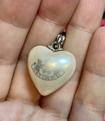 Juicy Couture “Pearl”Heart Charm W/ Crest Silver EUC & Extremely Rare! In Box - Picture 8 of 13