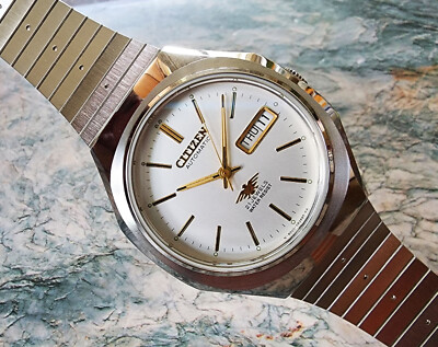Rare Citizen 71-0911 Automatic Day/Date Vintage Men's Watch White