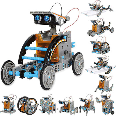 STEM 12-In-1 Education Solar Robot Toys for Boys Ages 8-13, DIY Building Science