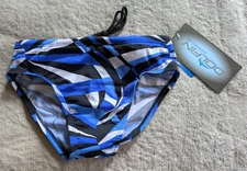 DOLFIN Reliance Viper Swim Briefs Mens 28 Swimsuit Speedo Blue Black NEW NWT