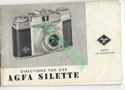 Vintage Agfa Silette Camera Manual
