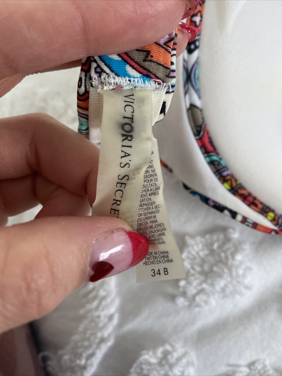 Bas De Bikini Victoria's Secret Imprimé Paisley - Taille XS - Occasion Très Bon état