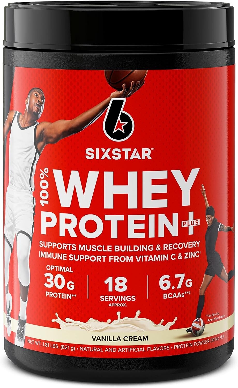 Six Star Elite Series 100% Whey Protein Plus Vanilla Cream, Workout, 30g Protein