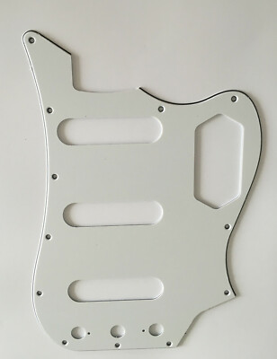 For Squier Vintage Modified Bass VI 1963/4/5/6 Guitar Pickguard,3 Ply White