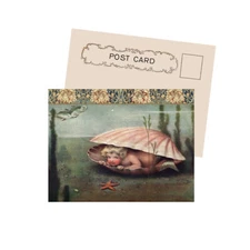 Little Mermaid By Gutmann New Antique Image Postcard