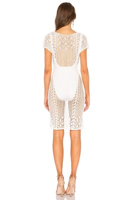 $188 LPA white crochet midi dress / cover up sz M medium | eBay