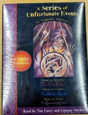A SERIES OF UNFORTUNATE EVENTS BOOKS 7-9 by LEMONY SNICKET (AUDIO CASSETTE) NEW