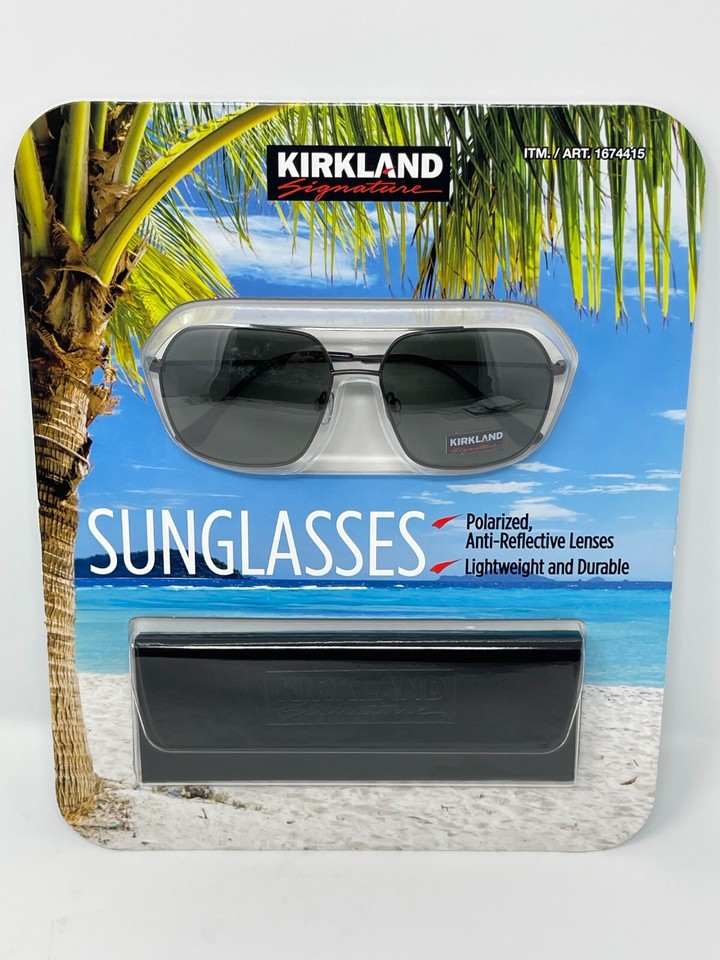 Kirkland Signature M48 Men's Metal Polarized Sunglasses Durable Anti
