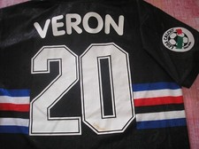 MAGLIA SAMPDORIA ASICS 1996 1997 - VERON 20 - MATCH WORN LAZIO INTER PARMA MILAN