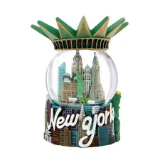Statue of Liberty Snow Globe and Crown [3 Inch] NYC Snow Globe with Snow