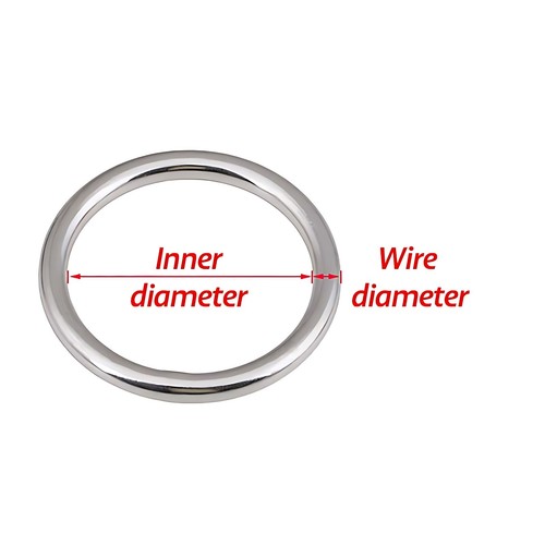 A2 Stainless Steel Heavy Duty Solid Metal O Ring Welded Smooth Round Rings - Picture 2 of 61