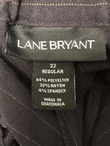 3X / 4X / 22 ~ STRETCH PAPER BAG PINSTRIPED Dress Pants Lane Bryant - Picture 4 of 4