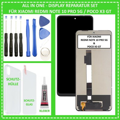 Display für Xiaomi Redmi Note 10 Pro 5G & Poco X3 GT LCD Touch Screen Schwarz