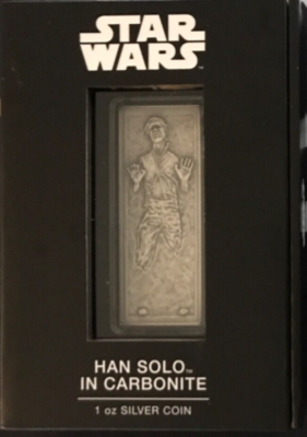 スター・ウォーズ凍結のハン・ソロ 10オンス純銀 映画『ハン・ソロ