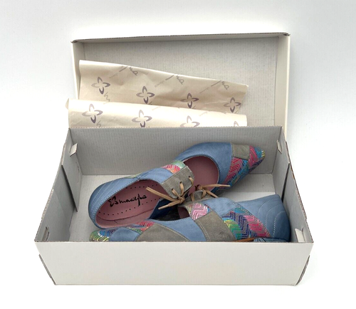 Maciejka Women’s Size 36/US 5 pink blue and green Vintage retro pointy toe shoes - Picture 10 of 12