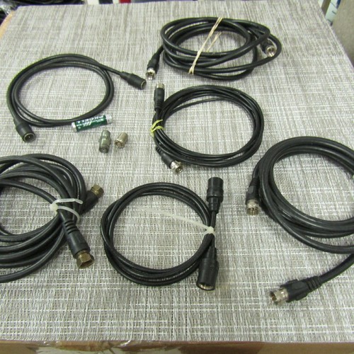 4x 6' & 2x 3' ANTENNA COAXIL CABLES, UNTESTED, PLEASE READ!! R169