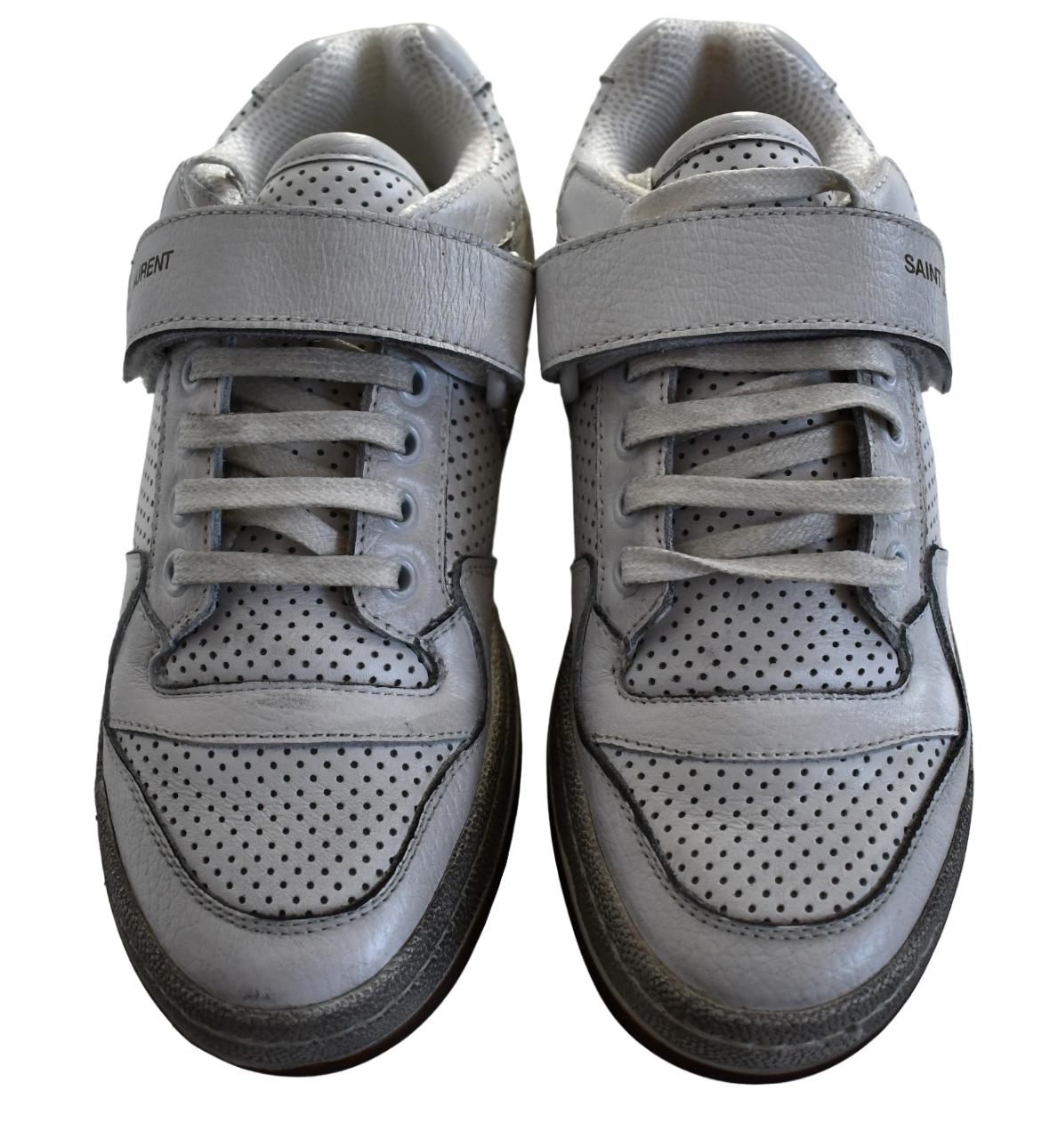 SAINT LAURENT SL24 Sneakers basse traforate invecchiate invecchiate EU 34.5 US 4.5