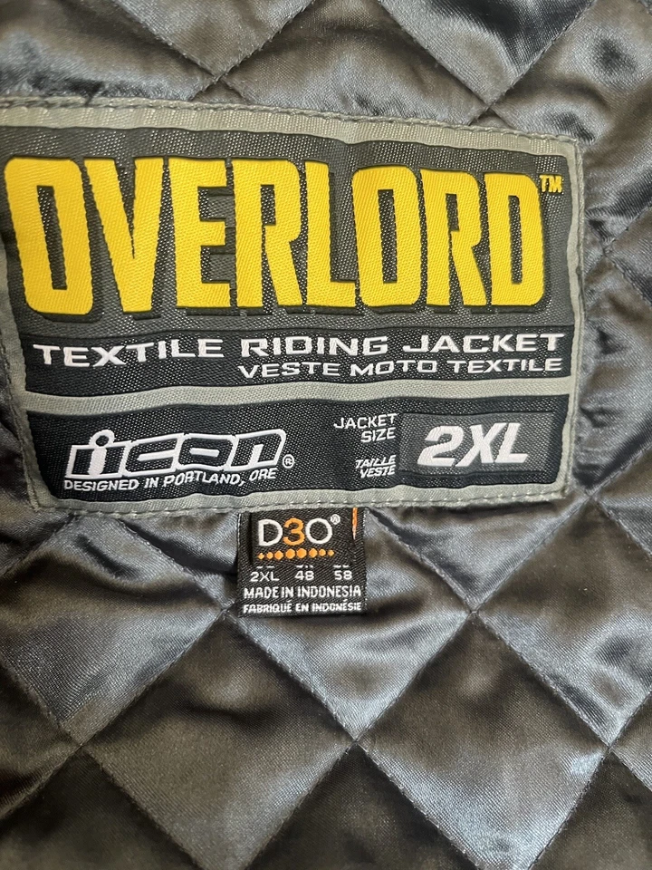 Overload Icon D30 Textile Riding Jacket 2XL - Image 3 of 4