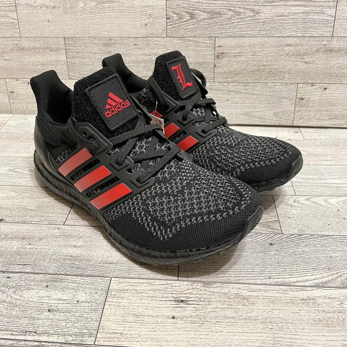 adidas Black/White Louisville Cardinals Ultraboost 1.0 Running Shoe