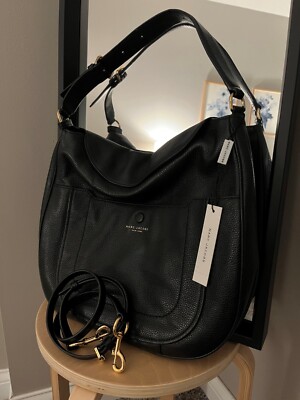 NEW Marc Jacobs New York Sugg Retail Bag (round, black leather