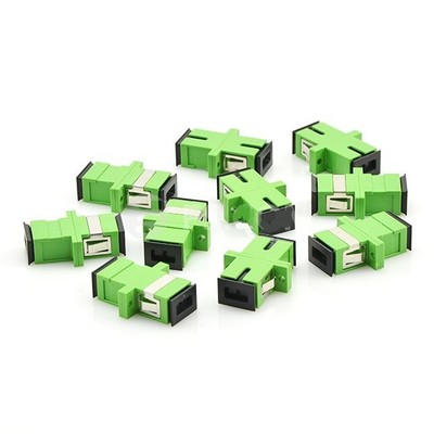 Lot of 10 SC/APC to SC/APC Simplex Single-mode Fiber Optic Adapter - 8818