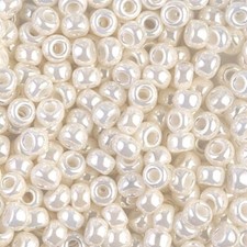 Miyuki Round Seed Beads Rocaille Size 6/0 Antique Ivory Pearl Ceylon 20GM 6-592